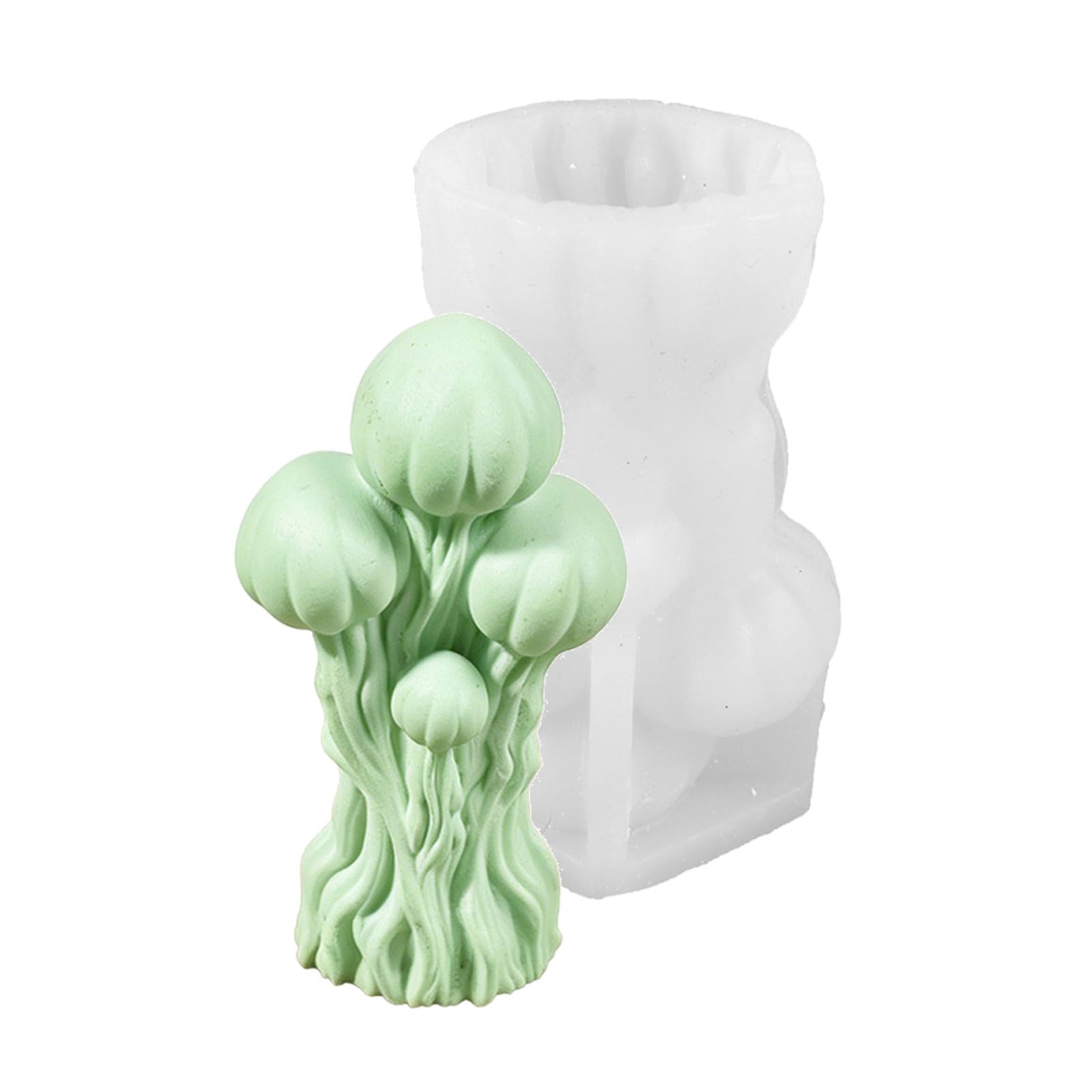 COOLHOOD Tree Stump Jellyfish Embossing Silicone Molds Food Grade Silicone for Making Soap Chocolate Cake Resin Art Cnidarian House Render Decoration