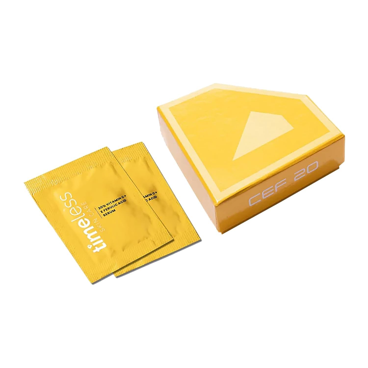 Timeless Skin Care 20% Vitamin C Serum with Vitamin E & Ferulic Acid - Serum - for Oily & Dry Skin - Fragrance-Free - 28 Single Use Pouches