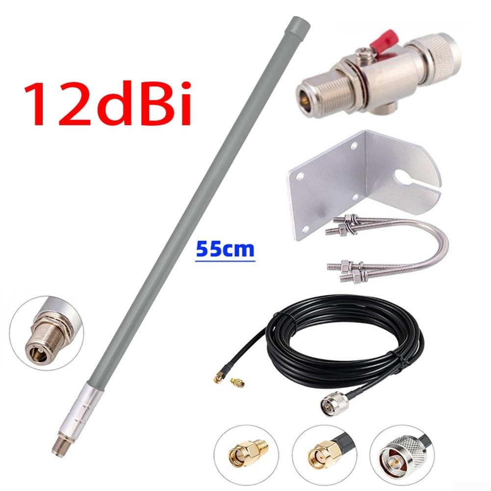 Antenne minière d'hélium 12dBi 868 MHz pour RAK V2 V1 pour hotspot intérieur nebra – pour fibre de verre omni directionnelle 55 cm avec adaptateur sma UK