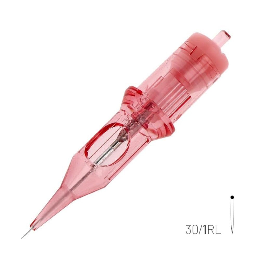 Kwadron Optima 20 Stück - 30/1RLLT - #10 0.30mm Round Liner - Long Taper - Professional Permanent Makeup - Tattoo PMU Nadeln Set Cartridges - Tattoo Zubehör für Augenbraue, Eyeliner, Lip Contour