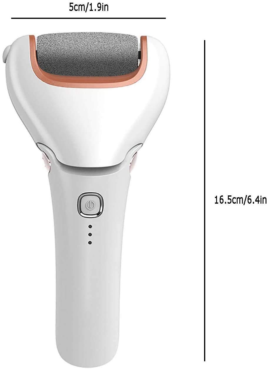 Removedor de callos eléctrico recargable, kit de herramientas de pie pedicure profesional de pedicura profesional, removedor de callos de piel muerta para el cuidado de los pies, 2 velocidades co