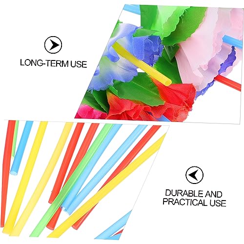 100 pitillos desechables coloridos para fiesta miniatura 2
