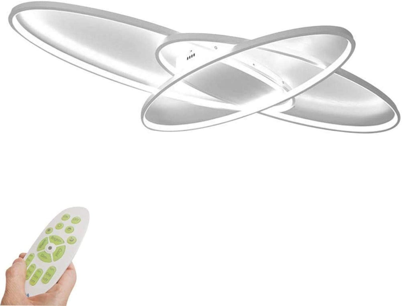 Lampade da soffitto LED per soggiorno moderne, montaggio a incasso regolabile con telecomando per camera da letto, sala da pranzo, lampada da cucina, colore bianco