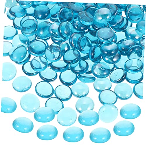 TOYANDONA 1 Brasero Decorativo De Cuentas Planas Piedras para Pozo Piedras para Exteriores Acuarios Transparentes para Decoración De Interiores Adornos Manualidades Grava Maceta