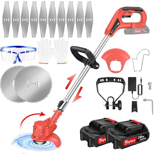 Cordless Strimmer With 2 Battery And Charger