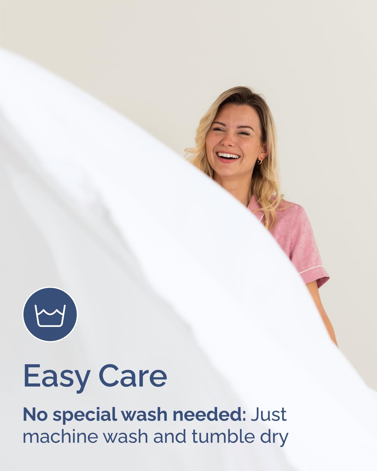 King Fitted Bed Sheet – Extra Deep Pocket – Fits Mattress up to 40cm (16") – Soft Brushed Microfiber – OEKO-TEX Certified – Shrinkage and Fade Resistant – Bottom Sheet, White Colour, 150 x 200cm — view 7
