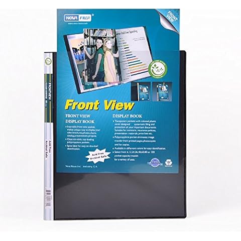 Nova Filer 12 Pocekts Presentation Book with Front Pocket Single Pack, White Cover