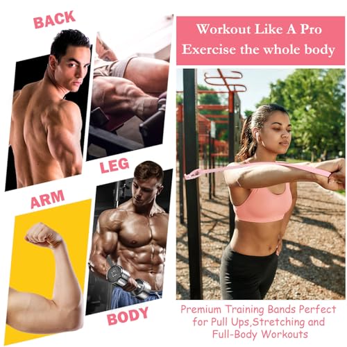 Image of 8 Pcs Resistance Bands Pull up Bands Pull up Assistance Bands Exercise Workout Bands for Working Out Muscle Training Physical Therapy Muscle Training Men and Women