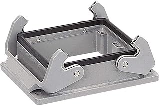 HARTING 09-30-032-0301 Heavy Duty Connector, -40 to +125 Degree C, IP65, Double Locking Lever, Size 32 B, Polycarbonate/Stainless Steel Material, Bulkhead Mounted