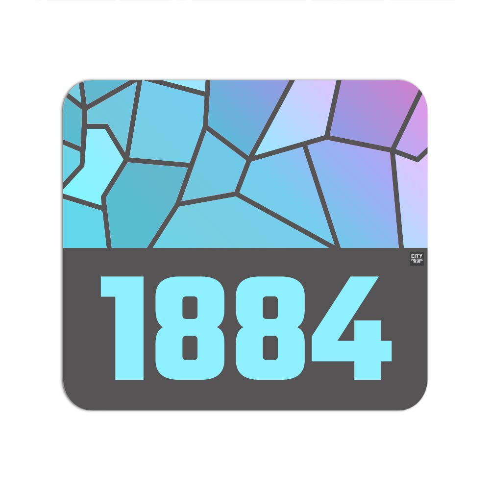 CITY POSTERS PLUS 1884 Year Mouse pad (210 x 190 mm, Charcoal Grey)