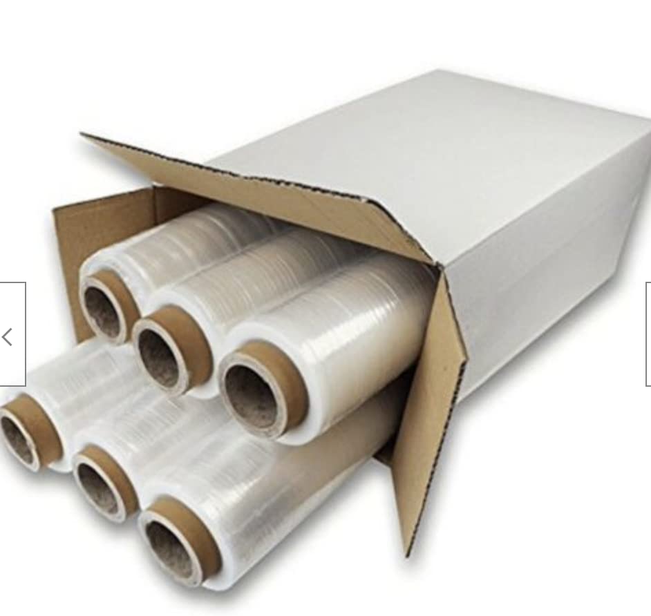 Pellicola da imballaggio 6 rotoli Film Estensibile Manuale Trasparente spessore 23 my, 2, Kg, altezza 50 c