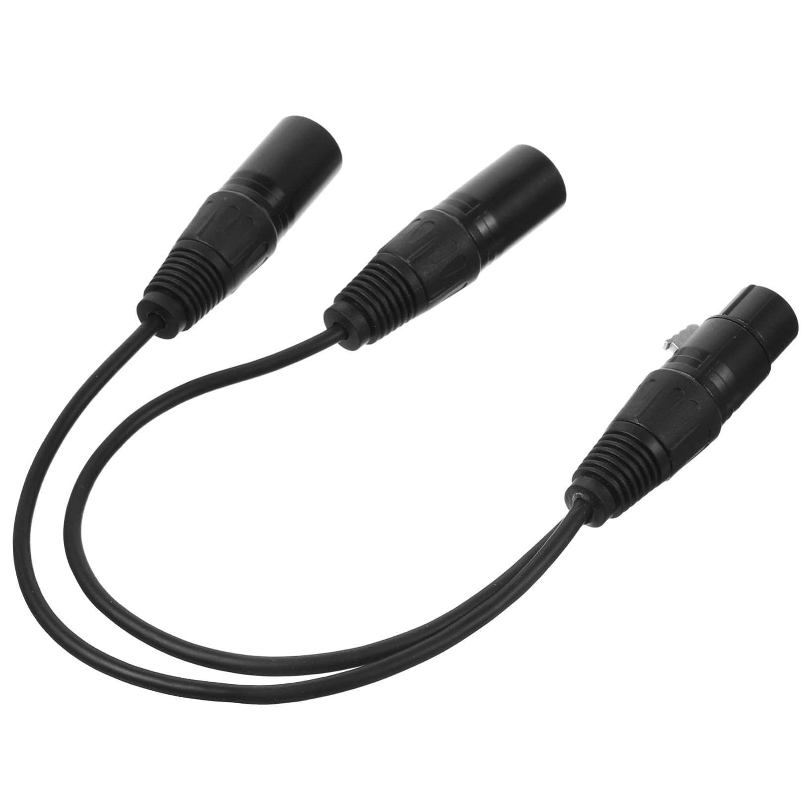 Tofficu 4 Stück Xlr Mikrofon Splitter Kabel Schwarzes Y Adapterkabel Xlr Weiblich für Professionelle Audioübertragung Heimstereo Anwendungen