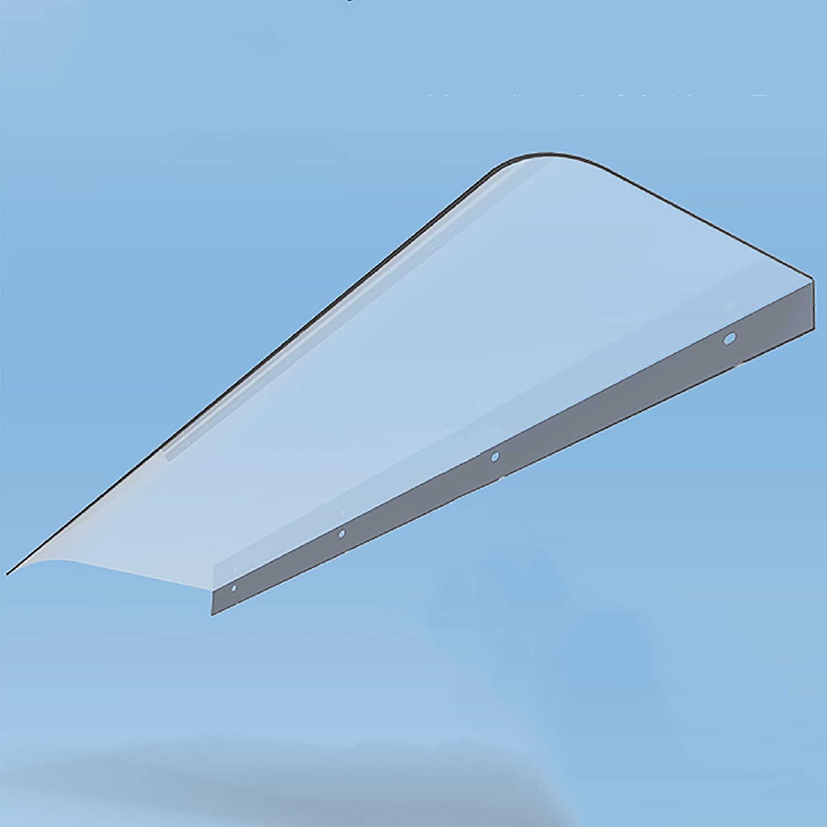LWJSOCP Invisible Door Canopy Polycarbonate Awning for Entrance & Window Modular Rain Shelter (40x120cm 15.7x47.2in) Outdoor Sunshade Weather Protection Design