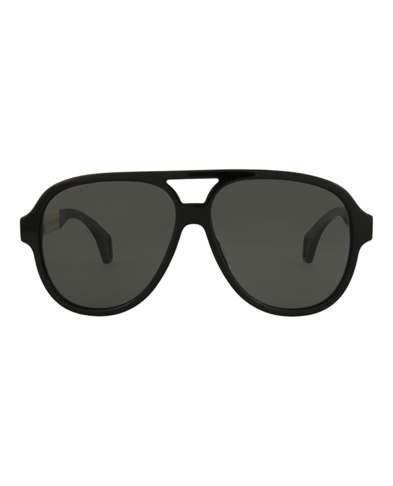 Gucci Aviator Sunglasses Black White Grey Luxury Eyewear