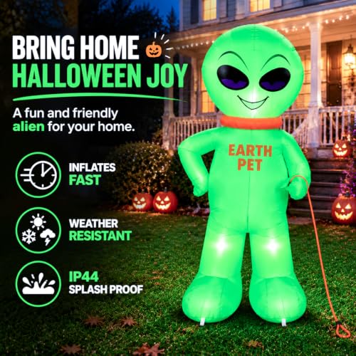 6' Beinhome Halloween LED Inflatable Alien Earth Pet $13.49 + Free Shipping w/ Prime or on $35+ + 50% Off Code B18TSL8F Prime - image 5