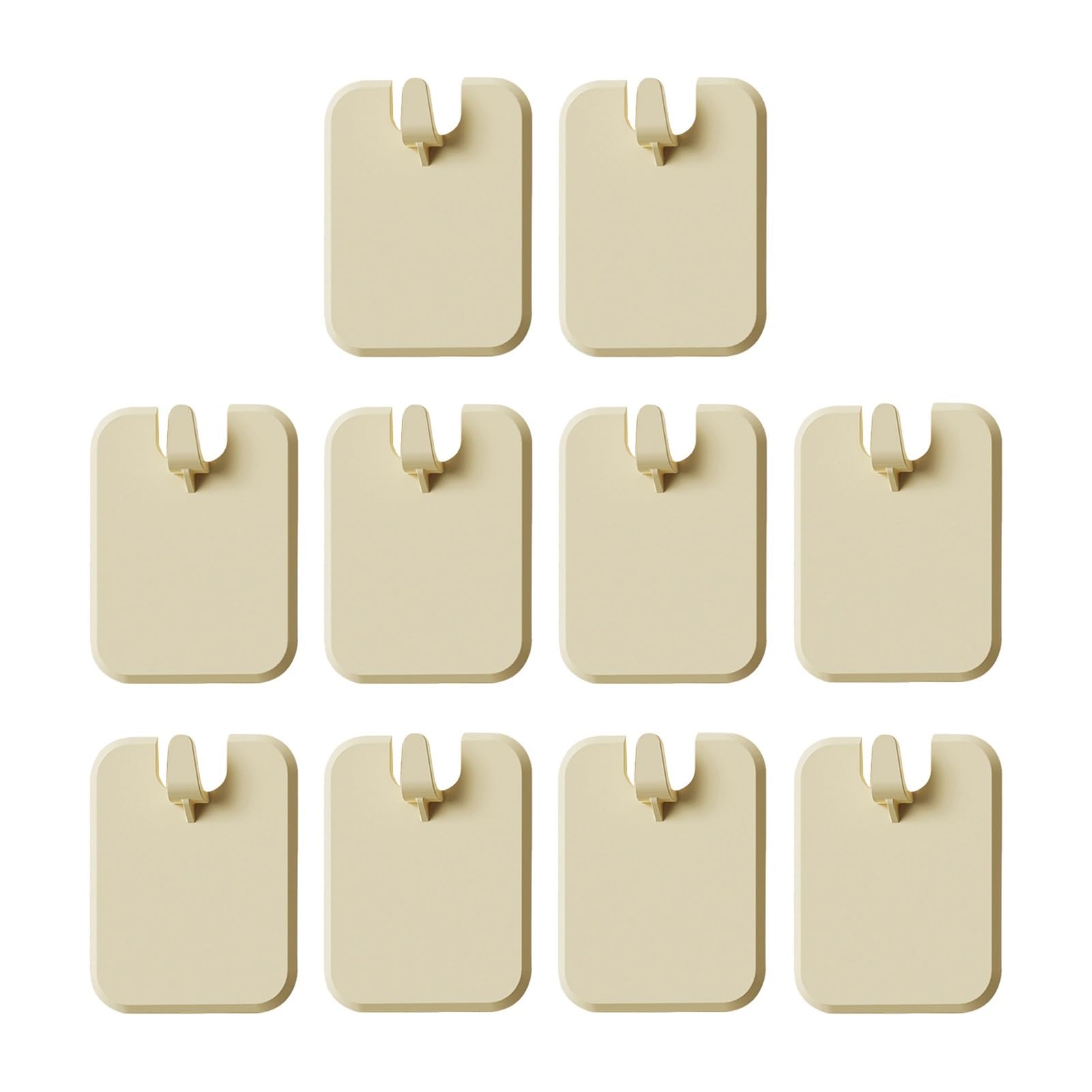Gentryroo Light Yellow Square Adhesive Picture Hook Punch Free Traceless Wall Fastener