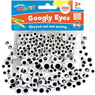 200pk Googly Eyes Self Adhesive - Small & Medium Googly Eyes for Crafting | Google Eyes for Children DIY Arts & Craft | Goggly Stick On Eyes for Crafts Googly Eyes Large | Wiggle Stick On Googley Eyes