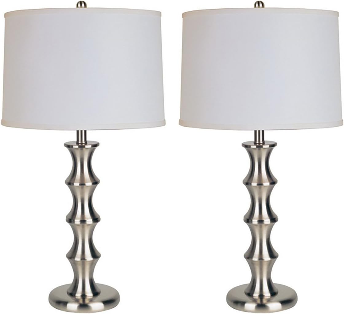 A31124T-S Sherman Steel Table Lamp, 29-Inch, Set of 2