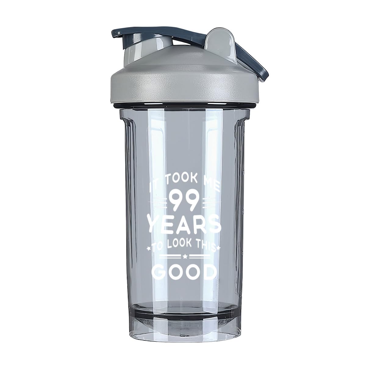 Happy 99th Birthday 18 Ounce Shaker Bottle Drink Mixer Leak-proof Pre Workout Protein Shakes Meal Replacement Shakes Bottles 500ML/18 Oz Gray&-3&-3