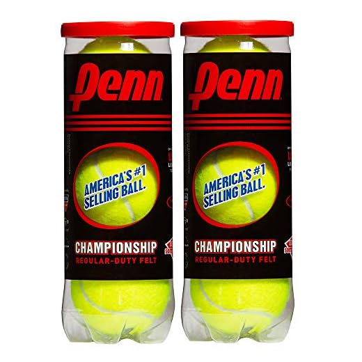 Penn Bolas de tênis Championship – Bolas de feltro pressurizadas para uso regular – 2 latas, 6 bolas