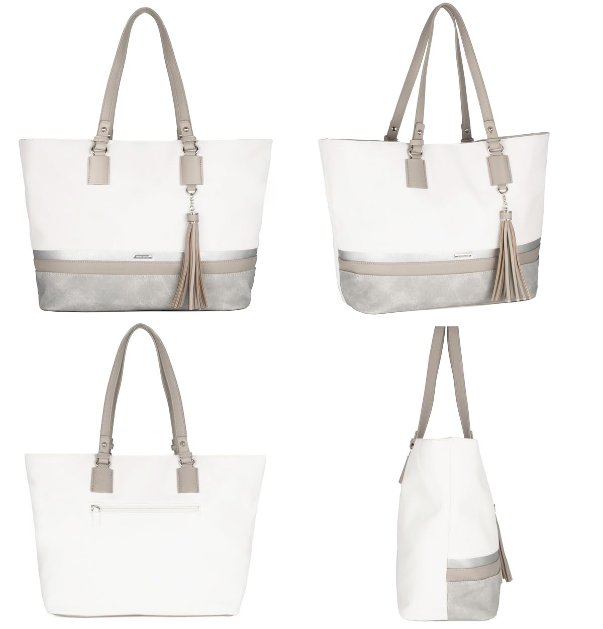 David Jones - Donna - Borse a Tracolla PU Pelle Bianco