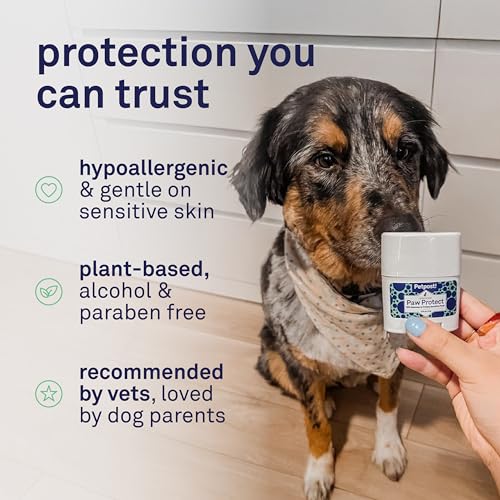Petpost | Pfotenschutz für Hunde mit Bio-Sonnenblumenöl und Bienenwachsbalsam, schützt empfindliche Hundepfoten auf heißen und kalten Oberflächen – Wachsschicht verhindert Verbrennungen durch Hitze