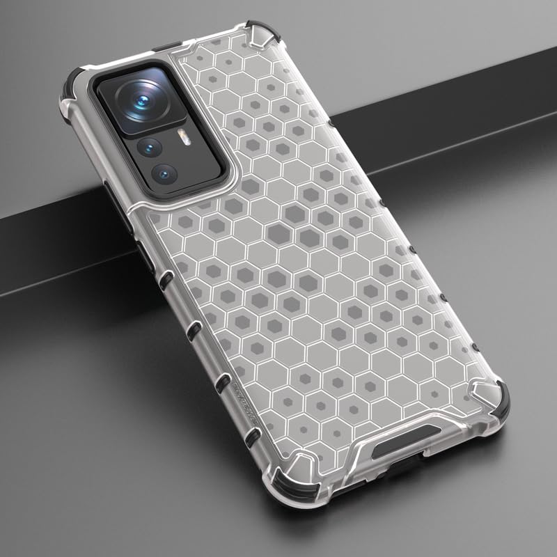 Image of Plastic Bumper Back Case Cover for Xiaomi 12T / Mi 12T Pro 5G (Transparent)