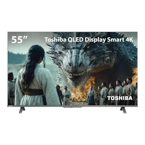 Smart TV QLED 55 4K Toshiba Google TV 3HDMI 2USB Wi-Fi
