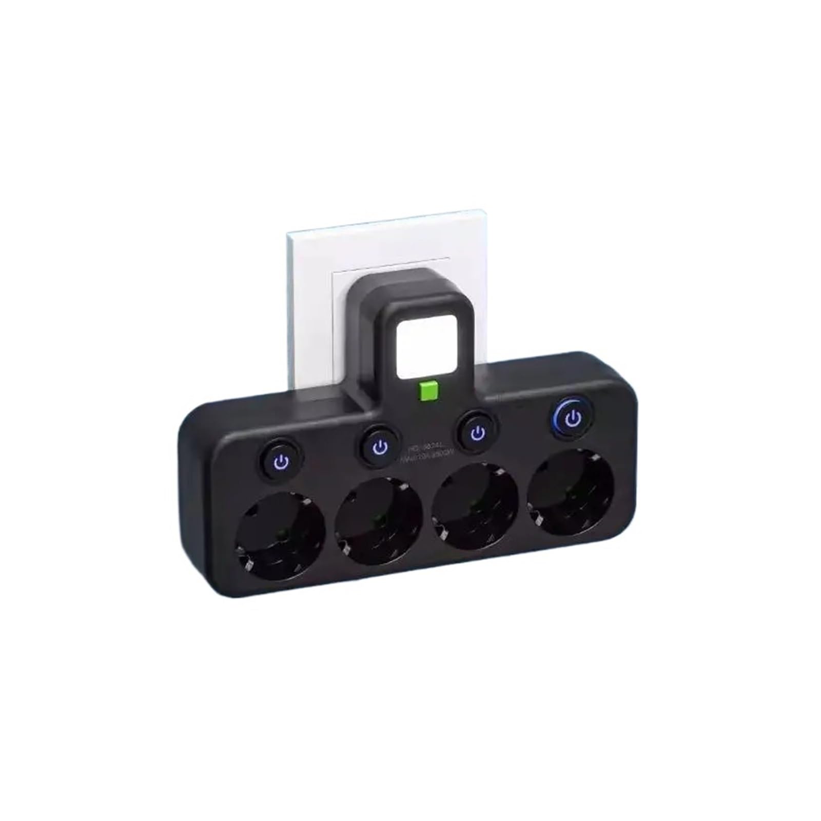 Multiprise ca ue, multiprise, sans câble d'extension, avec Ports USB, protection contre les surtensions, filtre réseau, interrupteur individuel(4 AC Black)