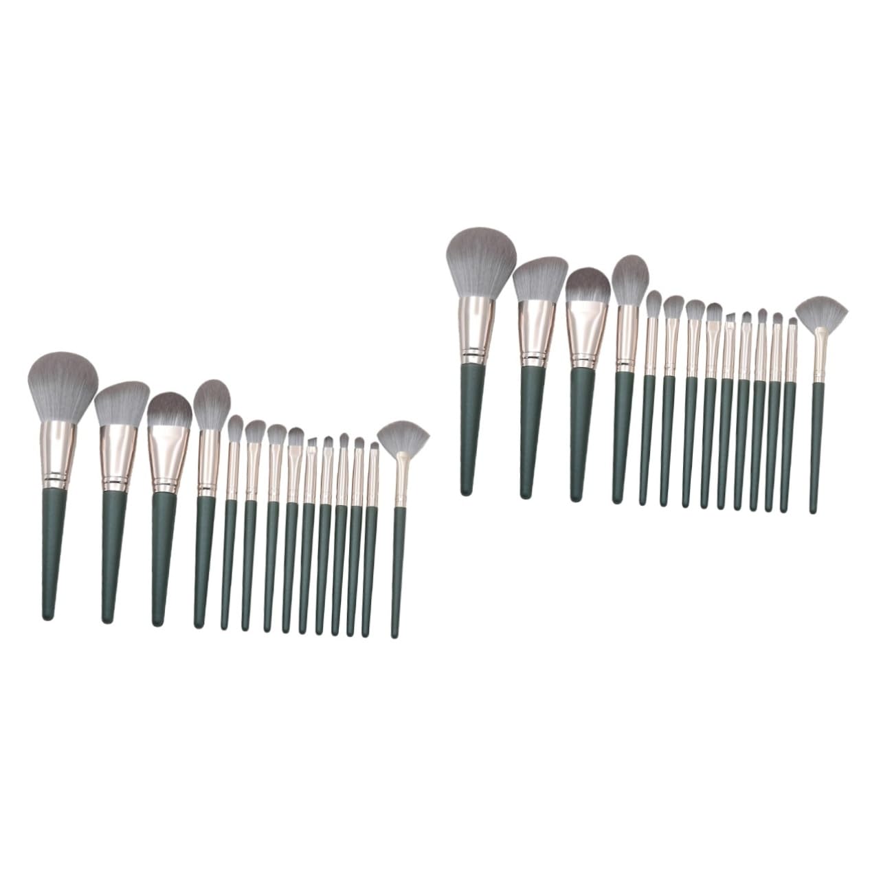 COHEALI 28stücke Teiliges Kosmetikpinsel-set Mit Holzgriff Professionelle Make-up-pinsel Aus Künstlichen Fasern Schwarzgrün Für Foundation Und Pudrige Anwendungen Für Täglichen