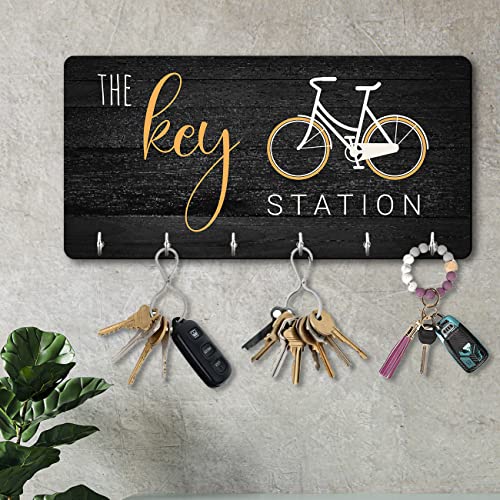 Image of kotart Unique Stylish Modern Wooden Key Holder for Home Decor Living Room Office with Stylish Key Organizer | Designer Wall Decor | Wall Art Decorative Items | Wall Decoration (Hanging 10)