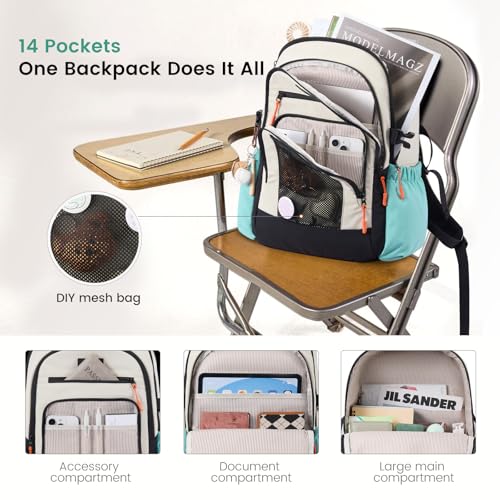 LOVEVOOK Laptop Backpack for Women with Cup Holder