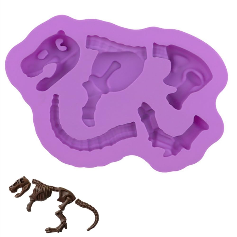 Dinosaur Silicone Molds Dinosaur Bones Silicone Moulds Funny Molds DIY Baking Tool for Chocolate Candy Halloween Christmas Party