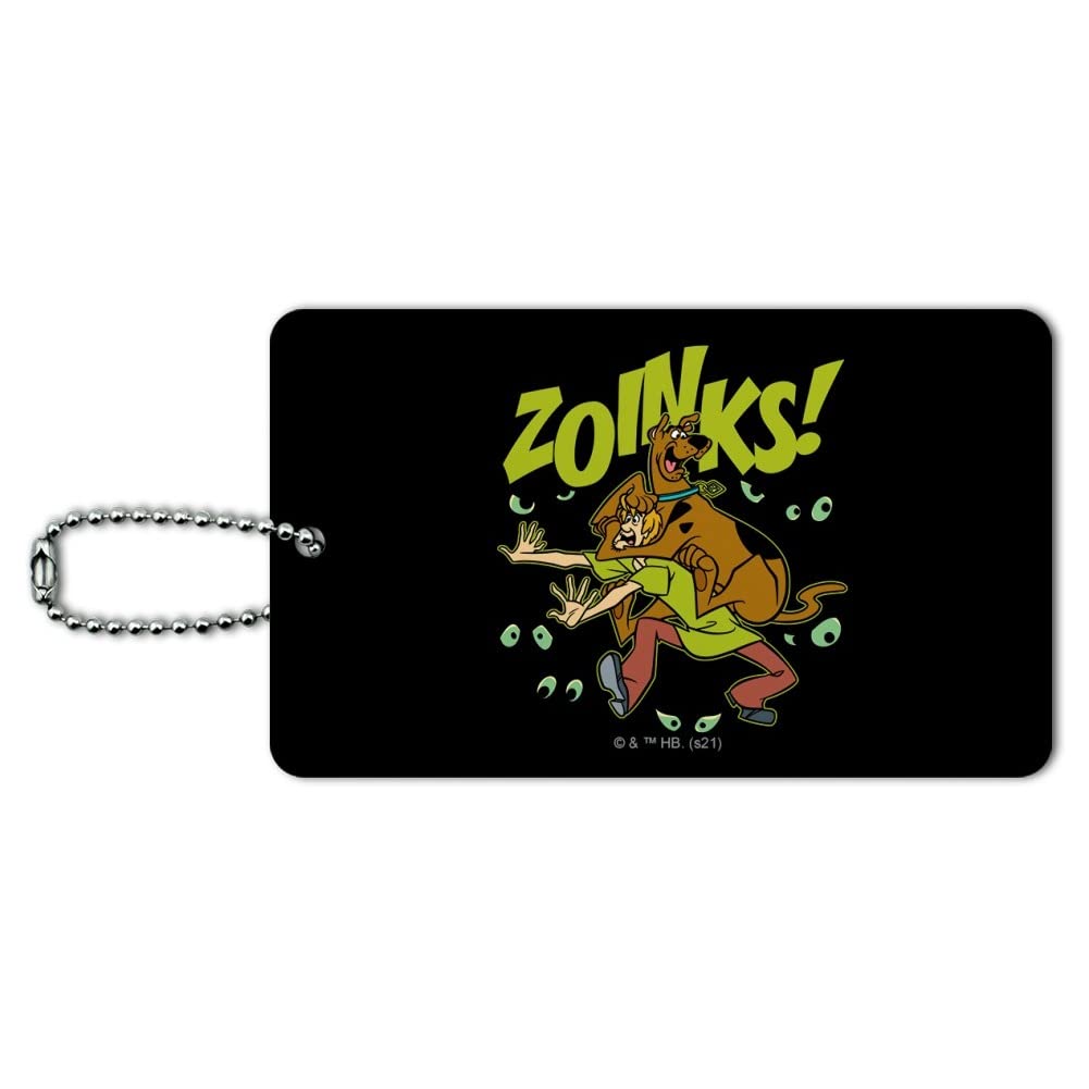 Graphics and MoreScooby-Doo Zoinks Eyes Luggage Card Suitcase Carry-On ID Tag, Multicolored, 4.3 Inches