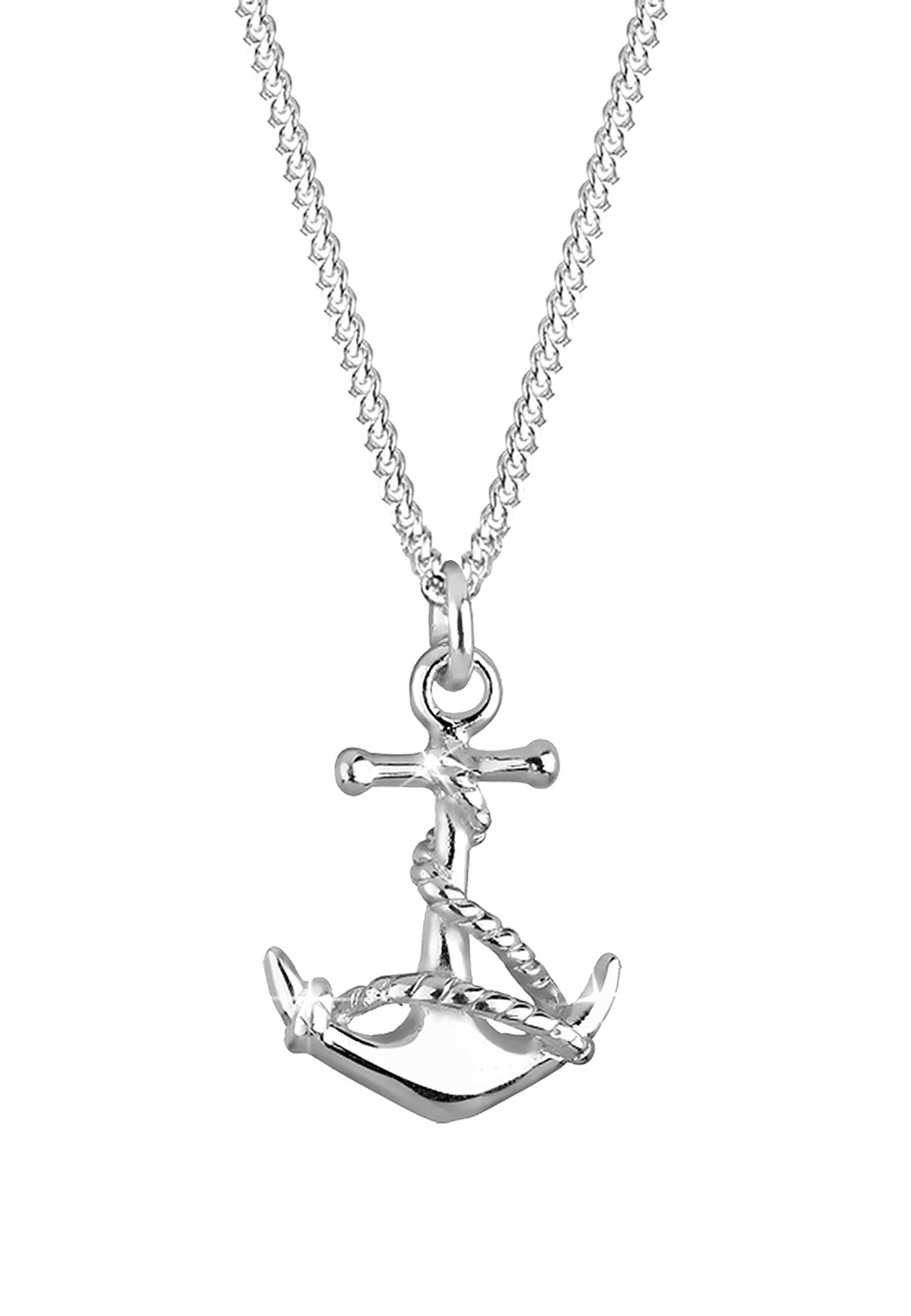 Elli Necklace Women Anchor Pendant Maritime in 925 Sterling Silver
