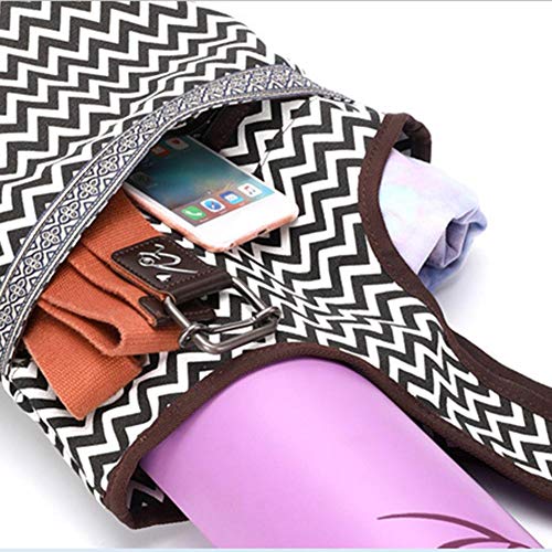 image for Yoga Mat Bag Carrier with Deep Pocket, Zipper, Shoulder Strap, Fits Mo