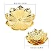 Accmor Zinc Alloy Incense Holder, Lotus Stick Incense Burner, Incense Holder for Stick/Coil/Cone Incense with Ash Catcher, Gold