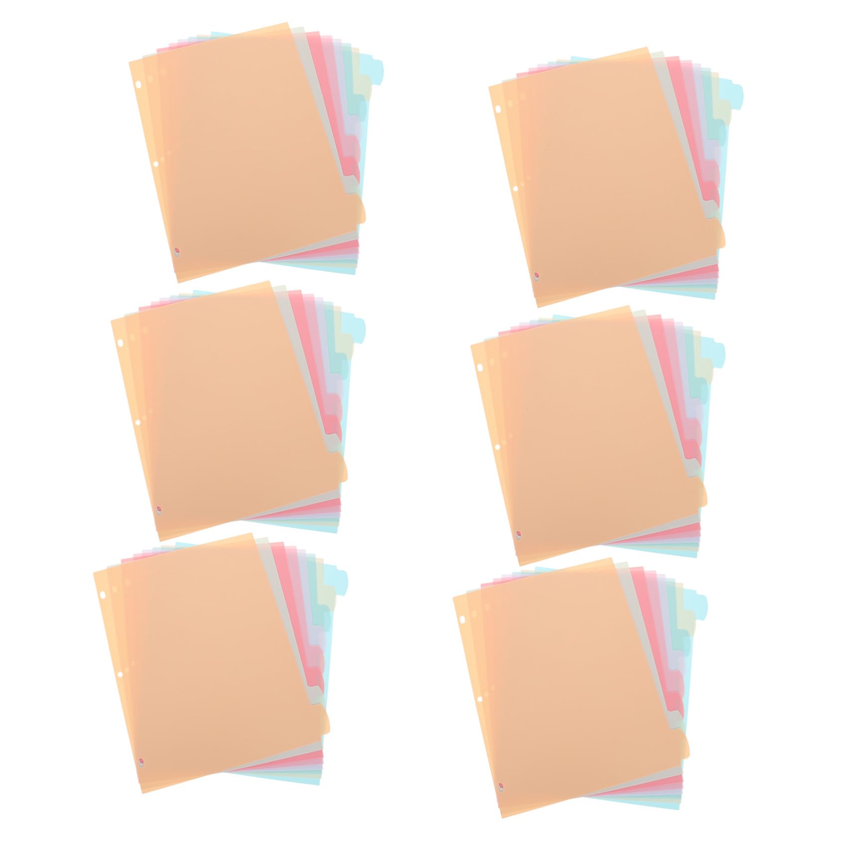 48 Pezzi Divisori Standard Scuola Organizzazione Ufficio Formato per Raccoglitore Mobili Colorati di Separatori per Cartelle Attive