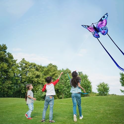 SGftre Colorful Butterfly Kite,Easy to Fly Large Outdoor Kite for Kids & Adults, Beach & Park Toys with Durable Nylon, Family Fun Activities