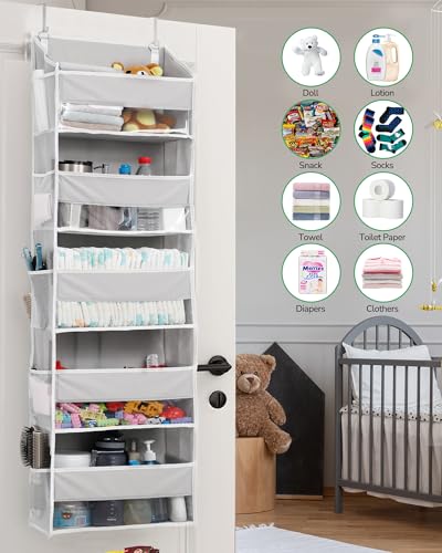 Image of ULG 2 Pack 5-tier Over the Door Organizer Light Gray