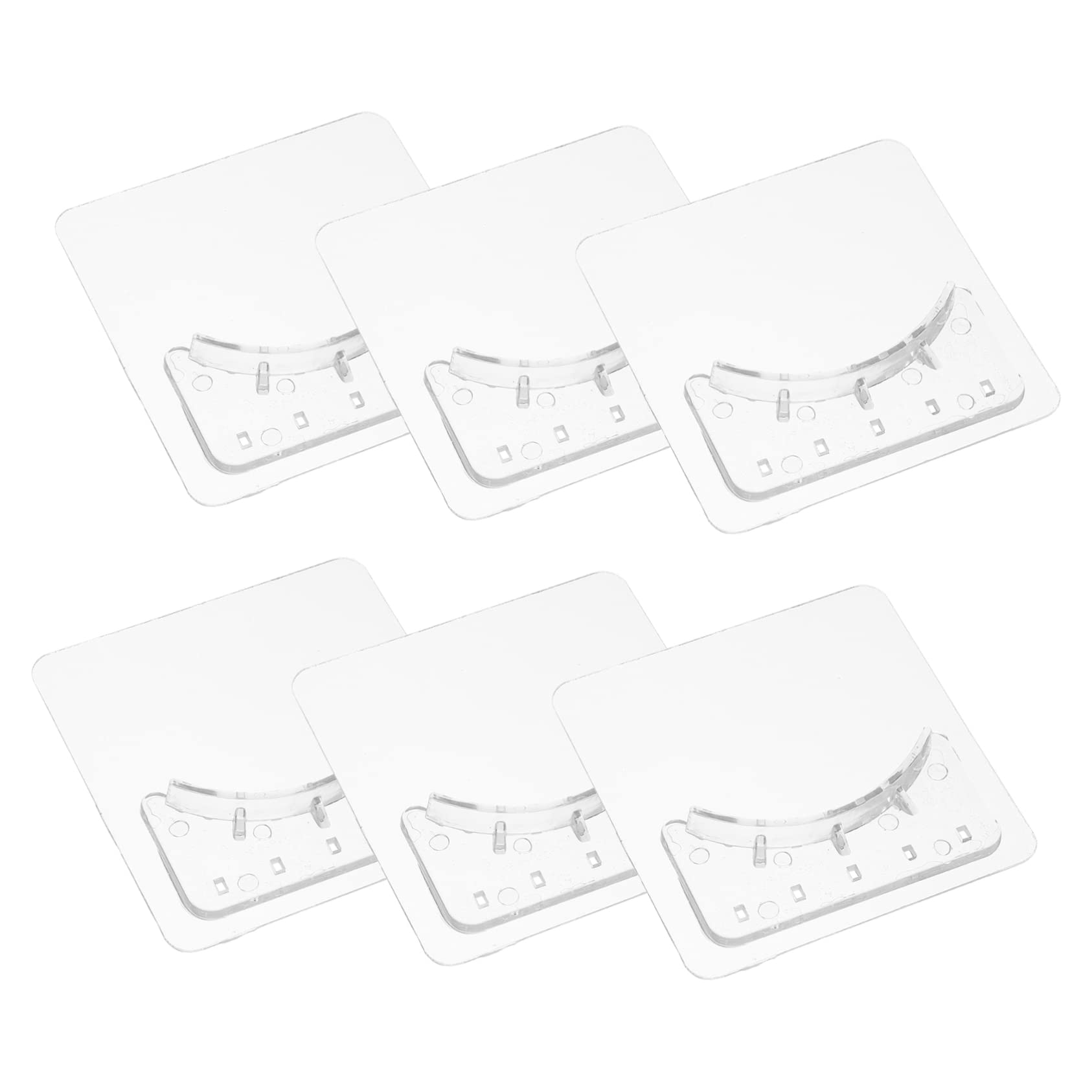 ABOOFAN 3 Ensembles Support Adhésif Transparent Pour Tringle À Rideaux De Supports Perçage Pour Serviettes Fixation 6 Paires*3
