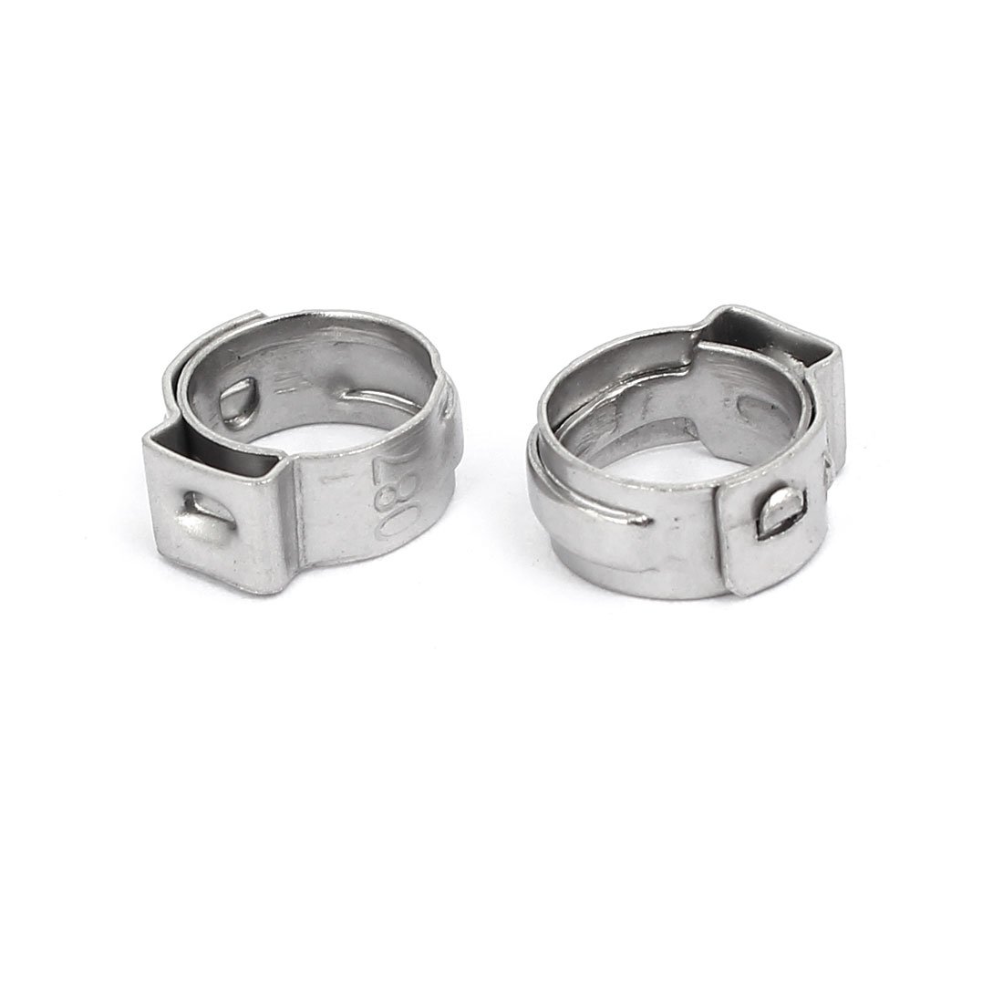 Aexit 7mm-8.7mm 304 Clamps Stainless Steel Adjustable Cable Pipe Tight Hose Strap Clamps Clamps 5pcs