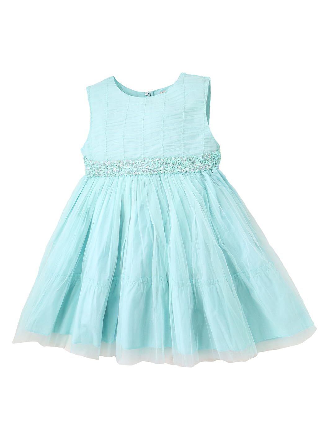 The Serene Sea Blue Dress for Kids-image-43