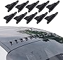 yonwait 10 PCS Diffuser Shark Fin Kit Compatible with Spoiler Roof Wing Air Vortex Generator Car Exterior Accessories Carbon Fiber Black #100