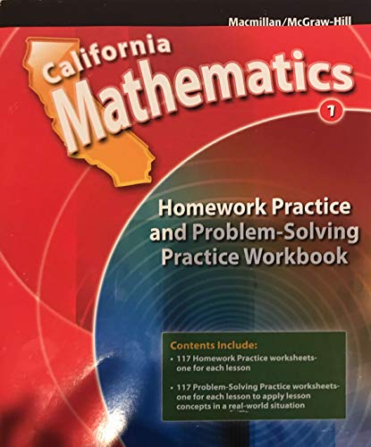 California Mathematics Grade 1 Homework and Pro... 0021119651 Book Cover