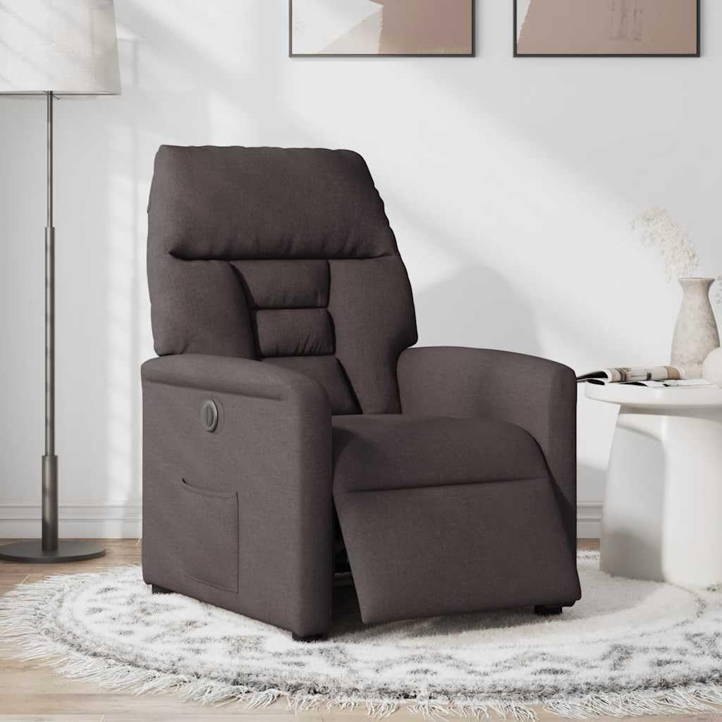 Lumanois Relaxsessel Elektrisch Dunkelbraun Stoff 72 x 144,5 x 80 cm
