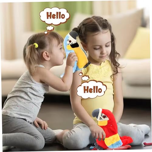 Jouets électroniques pour oiseaux lot de 2 perroquets peluche interactive parlante - 3