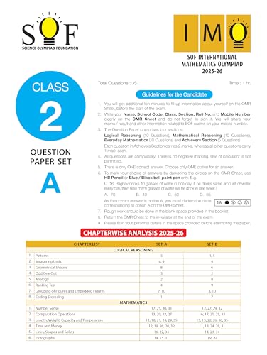 Image of MTG IMO Olympiad 10 Previous Years Papers Class 2 Mathematics (2025-2021 Set A & B) - Model Test Papers with 24 Sample OMR Sheets | PYQ Book For SOF Olympiad 2026-27 Exam