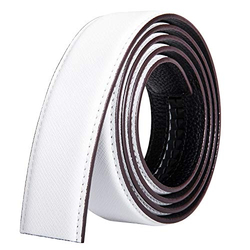 Image of Dubulle Designer Men's Belts, Ratchet Leather Sliding Buckle Dress Belt