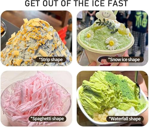 Commercial Kakigori Machine - Ice Shaver for Bingsu, Shaved Ice & Cone Ice Cream - Adjustable Speed Shaved Ice Maker for Perfect Frozen Desserts